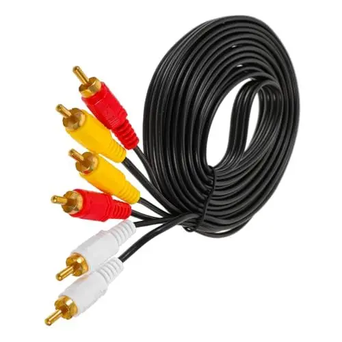 Produktbild: Hemobllo 3m-kabel Stereo-audiokabel Tv-hilfskabel Vielseitig Für Dvd/vcd/stb Hohe Zuverlässigkeit