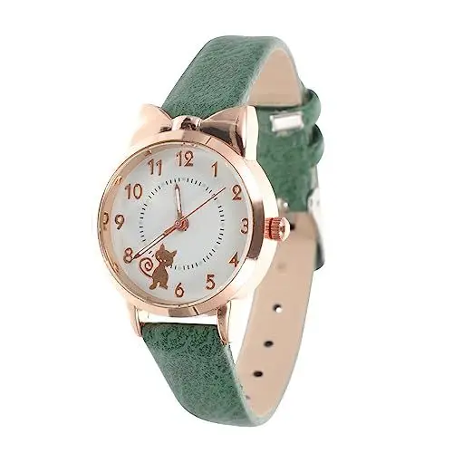 Produktbild: Hemobllo 1 Stück Katze Leuchtende Uhr Uhren Mädchenuhr Damenuhr Quarz-Armbanduhr Uhren Für Damen Kinderuhr Katzenuhr Kätzchenuhr Modeuhr Armbanduhr