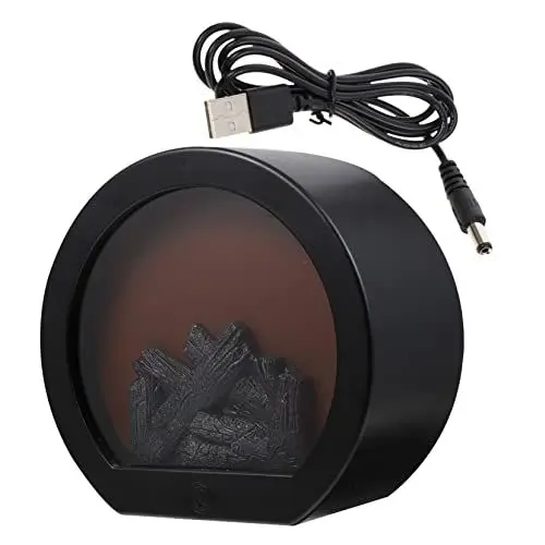 Produktbild: Hemobllo Holzkohle-kaminlichter Geführte Kaminlaterne Festival-licht- Laternen Für Kaminfeuer Dekorative Kaminlaternen Lampenschmuck Desktop-licht Tischkamin Flammenlampe Abs Led