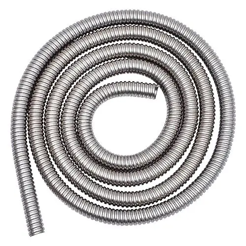 Produktbild: Hemobllo Kabelschutz - 3 Meter Kabelschutz Kabelbaumschlauch Flexibler Kabelkanal Kabelschutzschlauch Edelstahl Kabelhülse Kabelmanagement Drahtschutzschlauch, Ø 20mm Innen
