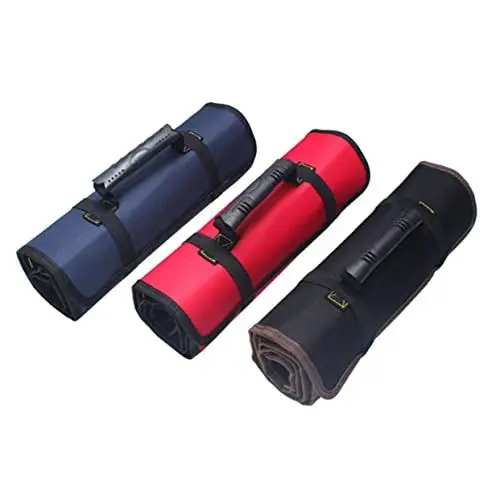 Produktbild: Hemobllo Roll Elektriker Werkzeugset Wartungswerkzeugtasche Professioneller Elektriker Organizer Leinentasche Oxford Stoffmaterial Meißel Aufbewahrungstasche Brillenclips Für Ohren
