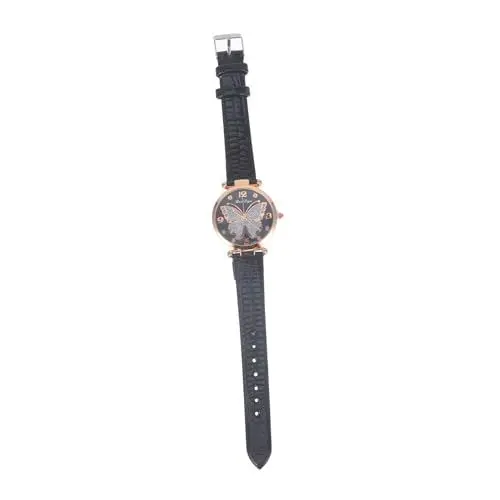 Produktbild: Hemobllo Schmetterling Damen Uhr Damenarmbanduhr Elegant Geschenkideen Für Eine Freundin Hautfreundliche Uhr Modeuhren Für Damen Frauen Uhren Anmut Krankenschwester Glitzerpulver