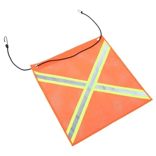 Produktbild: Hemobllo Sicherheitsflagge verkehrsschilder verkehrszeichen Auto Warnfahne Trailer-Sicherheitsfahne -Warnfahne Rücklichtsicherheitsfahne draussen das Schild LKW Wagen Warnflagge PVC