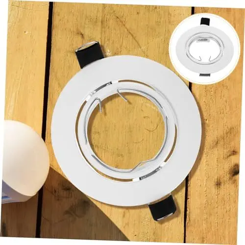 Produktbild: Hemobllo Deckenlampe Led Strahlergehäuse Gerahmte Deckenleuchte Halterungen Lichtabdeckungen Lichtverkleidung Metall Zierring Verkleidung Für Einbauleuchte Lichthalter
