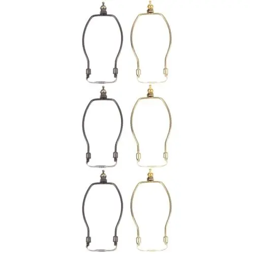 Produktbild: Hemobllo Tischlampe 6 Stück Schirmhalterung Lampenschirmhalterung Lampenschirme Mit Harfe Lampenschirmhalter Zum Anklipsen Lampenschirmadapter Kugelständer Legierung Lampenschirm