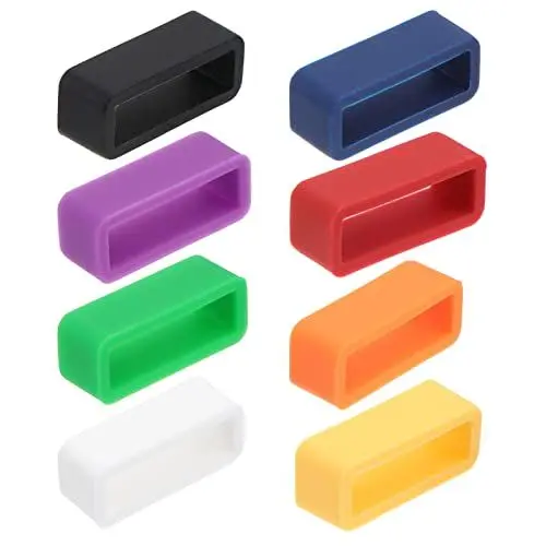 Produktbild: Hemobllo Uhrenarmband Schlaufe - 8 Stück 12mm Silikon Uhrenarmband Halteschlaufe Uhrenarmbandschlaufen Ringe Ersatz Gummi Uhrenarmband Halter Schlaufen für Uhrenarmband