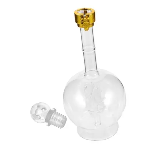 Produktbild: Hemobllo Weinflasche Aus Glas Schnaps Dekanter Spirituosenkaraffe Aus Glas Likörkaraffen Glas Weinflaschen Glas Weinkrug Mann Weinausgießer Empfindlich Glas Mit Hohem Borosilikatgehalt