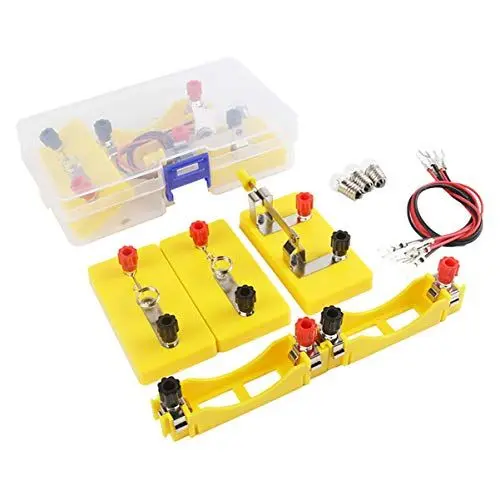 Produktbild: Hemobllo Wissenschaftlicher Experimentierkasten Für Einfache Schaltkreise Basis-kit Mit Lampen Schaltern Und Leitungen Für Lernende Und Schüler Geeignet Für Physikexperimente Und