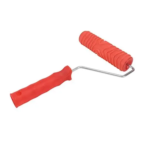 Produktbild: Hemobllo Malerrolle Dekorationswerkzeug 7-zoll-holzmaserungsrolle Für Dispersionsfarbe Roter Griff Wanddekorations-farbrolle