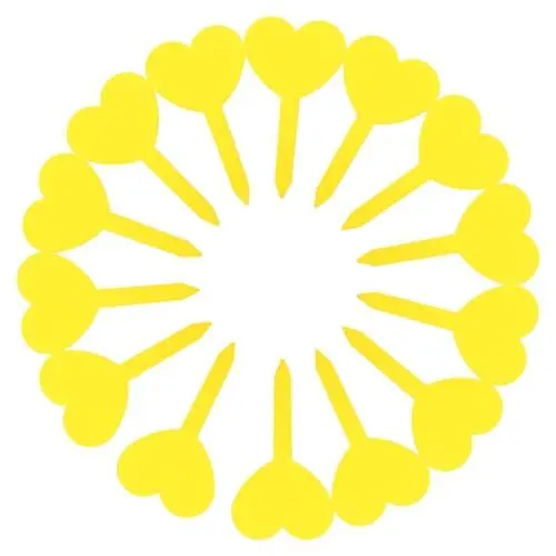 Produktbild: HEMOTON 100 Stücke Herzförmige Pflanzenetiketten Wetterfeste Gartenmarker für Pflanzenidentifikation Einfache Verwendung Robuste Kunststoffbeschriftungen für Gewächshäuser und Pflanztöpfe