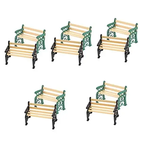 Produktbild: HEMOTON 10 STK Mini-Wohnbank Spielzeug für Kinder kinderspielzeug Mini-Sofa Puppenhausminiaturen Möbel Modelle Miniatur-Bank Gartenminiaturen Essen Spielen Parkstuhl schmücken Zubehör