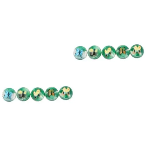 Produktbild: HEMOTON 10 STK Springender Ball Hüpfbälle Partygeschenke Weltraumspielzeug Mini-Spielzeug Strandbälle für Kinder springende Bälle Spielzeug für Kinder kinderspielzeug Toys Green