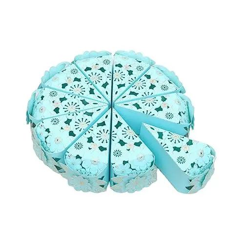 Produktbild: HEMOTON 10 Stk Kisten Zum Verpacken Von Kuchen Gebäck Bäckerei Boxen Goodies Tasche Klappbare Tortenschachtel Süßes Oder Saures- Goodie-bag Zur Hochzeit Spitzenpapier Süssigkeit Braut