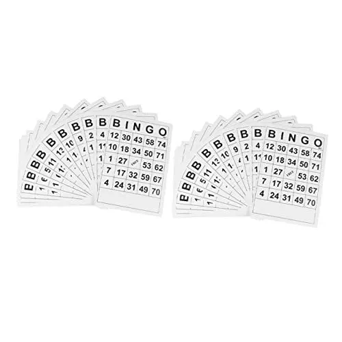 Produktbild: HEMOTON 120St Bingo-Karten Kinder Bingo familienspiele bedruckbare Karten Versorgung sammeln Deck lustige Bingokarten interaktive Bingokarten Haushalt Spielkarten Poker Zubehör Papier Weiß