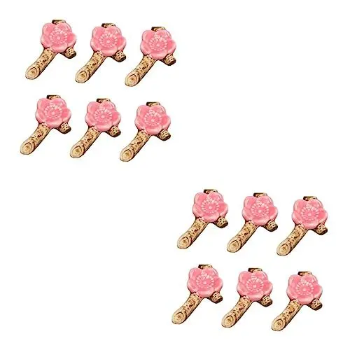 Produktbild: HEMOTON 12 STK Essstäbchen-Kissen Essstäbchenständer Ablage Kirschlöffel Rest Kirsch-essstäbchenablage Essstäbchenhalter Aus Kirschholz Japanischer Essstäbchenhalter Kirsche Geschenk