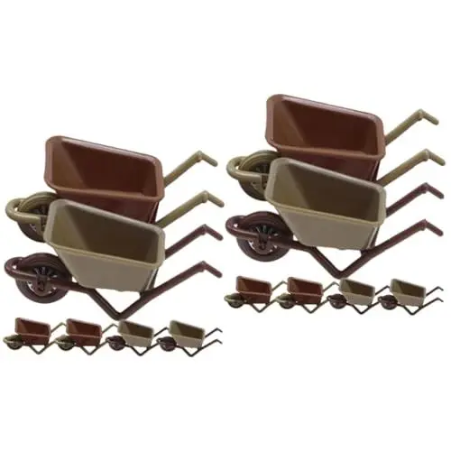 Produktbild: HEMOTON 12 Puppenhaus Anhänger Mini Gartenzubehör Schubkarre Puppenhaus Zubehör Schubkarre Ornament Mini Schubkarre Dekoration Schubkarre