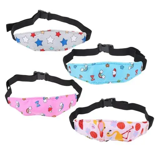 Produktbild: HEMOTON 12 Stück Sicherheitsgurt Babysitz Kopfstütze Autositz Nackenhalter Kinderwagen Kopfstütze Autositz Kopfgurt Autositz Kopfstütze Kinderauto Schlafband Kleinkindsitz