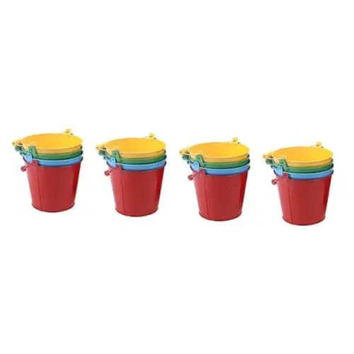 Produktbild: HEMOTON 16 STK Strandeimer Metalleimer Dekor Handwerk Hängende Eimer Für Den Garten Blecheimer Aus Metall Mini-blumenvase Spielzeug Für Strandspielzeug Kind Eisen Mini-Eimer Verzinkt