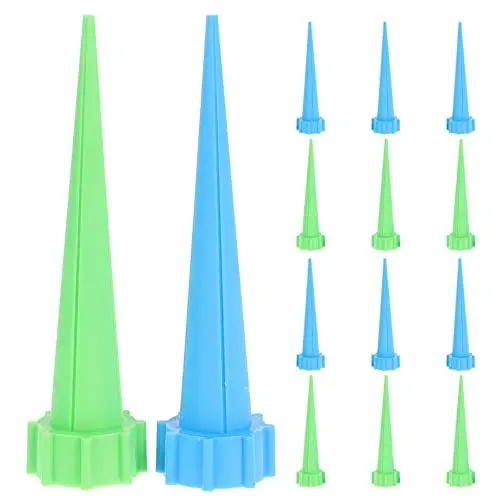 Produktbild: HEMOTON 16 Stück Zimmerpflanzen Bewässerungsspikes Automatische Bewässerung für Flaschen Urlaub Bewässerungssystem Topfblumen Plflanzen Blumen Bewässerungshilfe Zufällige Farbe OHNE Flaschen