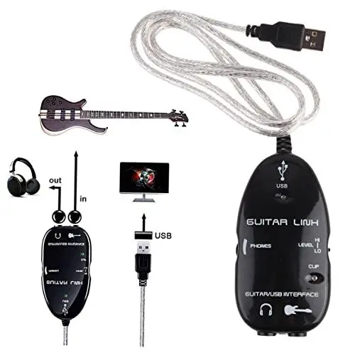 Produktbild: HEMOTON 1Stk Gitarrenkabel guitar cable audio-interfaces Instrumenten-Audiokabel audiointerfaces gitarre anschlusskabel Tragbares Audiokabel Gitarreneffektkabel Audiokabel Gitarre Black
