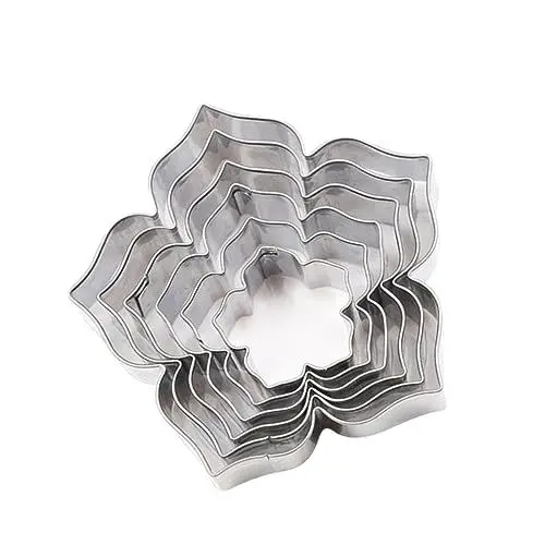 Produktbild: HEMOTON 1 Satz 6st Schneidematte Keksform Aus Edelstahl Edelstahlform Keksform Selber Machen Keksausstecher Selber Machen Zuckerblume Stanzen A452