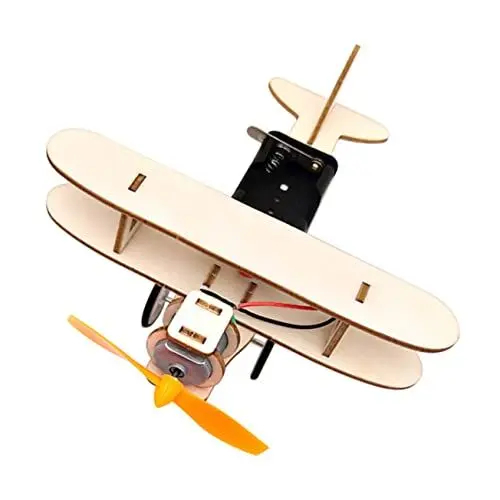 Produktbild: HEMOTON 1 Satz Flugzeugmodell pädagogisches DIY Gehirnspielzeug Flugzeug zusammenbauen Spielzeug für Kinder kinderspielzeug Holzflugzeug selber Bauen Holzflugzeug zum Selbermachen hölzern