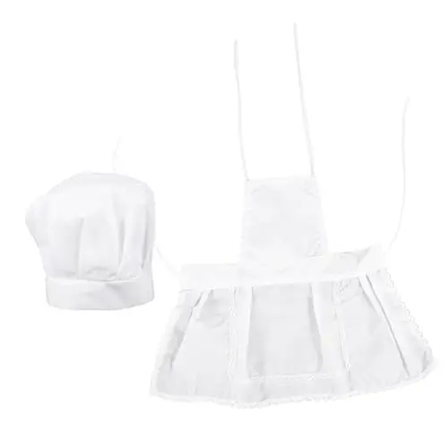 Produktbild: HEMOTON Kochspaß Für Jungen Und Mädchen Kochkostüm Mütze Und Schürze Im Set Backschürze Personalisierte Küchenmütze Schürze Für Junge Köche