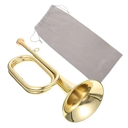 Produktbild: HEMOTON 1set Trompete Bugle Anfänger Bugle Horn Für Schule Band Orchester Leicht Zu Tragen Messing Wind Instrument