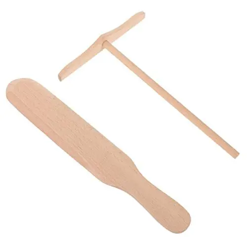 Produktbild: HEMOTON 1 Satz Küchenhelfer-Set Crêpe-wender Fondantspatel Crêpewender Spachtelwender Cremeverteiler Verteiler Für Crêpe-teig Pfannkuchenspatel Kreppspatel Buttermaschine Das Obst Holz