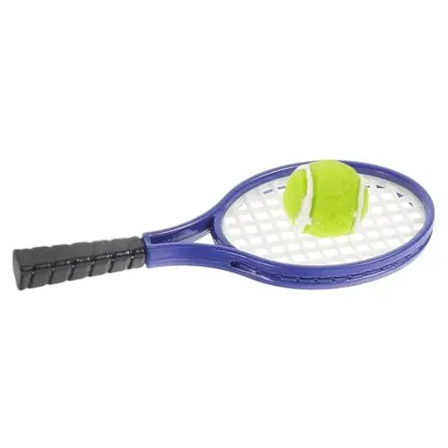 Produktbild: HEMOTON Realistischer Miniatur-tennisschläger Und Set Im Maßstab 112 Für Puppenhaus-sportdekor Und Foto-Requisiten