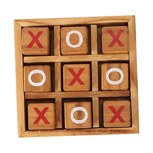 Produktbild: HEMOTON 1 Satz Xo Schach Lustige Tischspiele Zehe Reisespiel Kleinkind Interaktives Spielzeug Für Kinder Magnetische Puzzles Für Erwachsene Reisespiel Für Erwachsene Ticktakt Dekor Hölzern