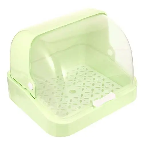 Produktbild: HEMOTON 1 Stück Aufbewahrungsbox Für Babyflaschen Staubdichte Aufbewahrungsbox Für Babyflaschen Mit Abtropfschale Für Babygeschirr Tassen Utensilien Grün Größe