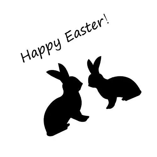 Produktbild: HEMOTON 1pc Frohe Ostern Aufkleber Selbst-adhesive Aufkleber Dekorative Ostern Bunny Wandkunst Für Kinderzimmer