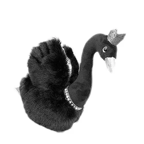 Produktbild: HEMOTON 1stk Schwarze Schwanenpuppe Plüsch Schwan Puppe Plüschtier-körperkissen Desktop-Spielzeug Tierisches Umarmungsspielzeug Spielzeuge Gans Plastik Ornamente Plüschpuppen