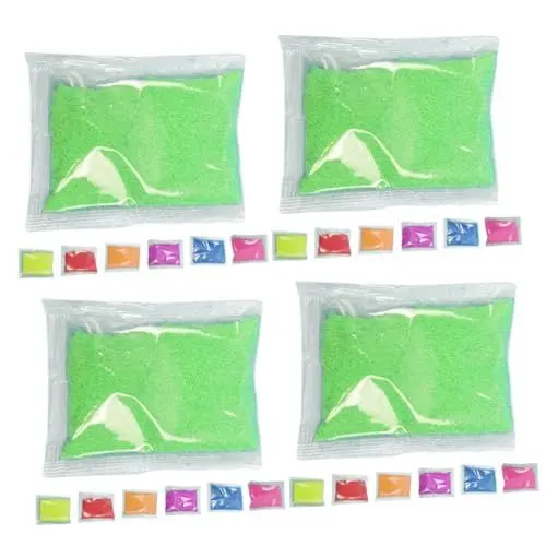 Produktbild: HEMOTON 28 Packungen Zaubersand Strandspielset Sandspielzeug für draußen kinderspielzeug bastelsand Farben Farbiges hydrophobes Sandspielzeug für Kinder kleines hydrophobes Sandspielzeug