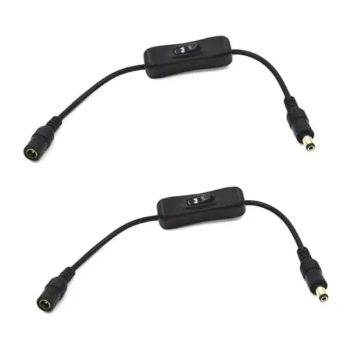 Produktbild: HEMOTON 2St 5,5 x 2,1 mm Schalterkabel 5,5 * 2,1 mm Verlängerungskabel 5,5 x 2,1 mm Verlängerungskabel 5,5 * 2,1 mm Netzkabel Stromkabel Konvertierungslinie Gleichstrom