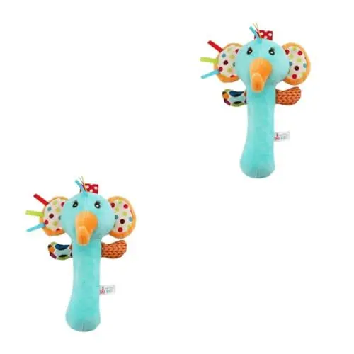 Produktbild: HEMOTON 2St Babyspielzeug Baby Spielzeug Spielzeuge Spielzeug für Kleinkinder Plüsch-Handglocken-Spielzeug Baby-Glocke-Spielzeug Babyglockenspielzeug beschwichtigen Handkurbel