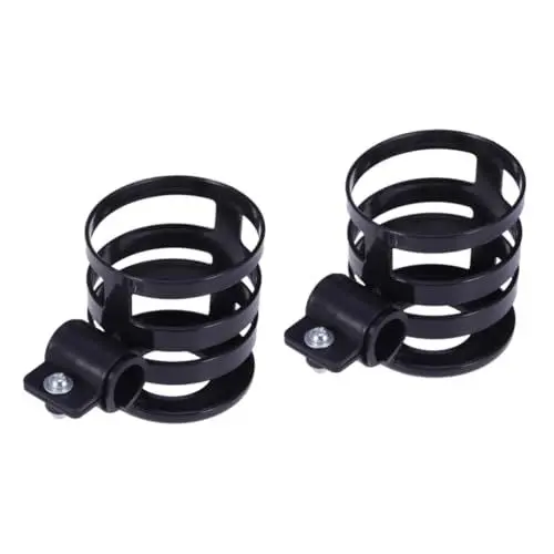 Produktbild: HEMOTON 2St Flaschenhalter für Babywagen Kinderwagen Flaschenhalter Getränkehalter für Kinderwagen zubehör für Kinderwagen fahrradtrinkflaschen Halter Flaschenhalter für Kinderwagen Black