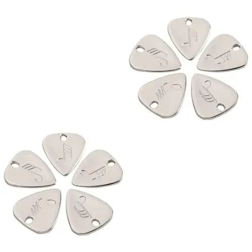 Produktbild: HEMOTON 2St Gitarrenplektren akustisch Plektrum Metallpicks bassgitarre bass guitar Gitarrenplektren aus Metall Gitarrenzubehör aufsammeln Gitarrenständer wählen Griffigkeit