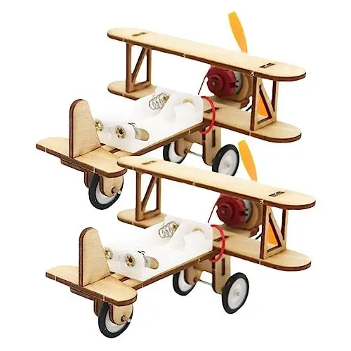 Produktbild: HEMOTON 2St dekoratives Spielzeugmodell Puzzle Flugzeugmodell Spielzeug DIY Münze Auto bastel Set für Kinder wheinatsgeschenke Modellbausätze für Erwachsene Modellspielzeug für Kinder Holz