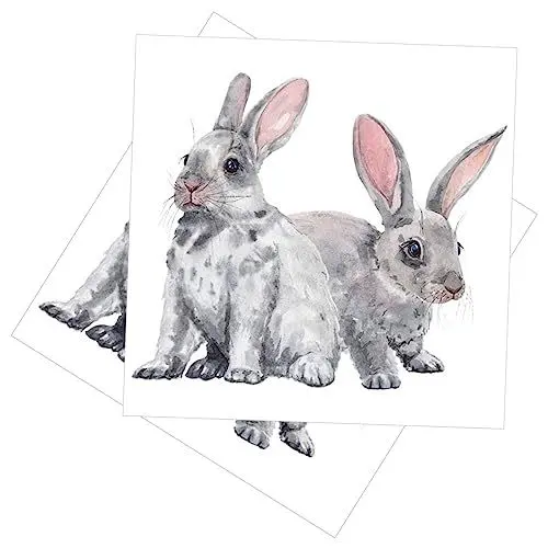 Produktbild: HEMOTON 2blätter Kaninchen Wandaufkleber Diy Für Mädchenzimmer Tiermuster Tapete Osterdekorationen Wohnzimmeraufkleber Hintergrundaufkleber Kinderzimmer Dekorationsaufkleber