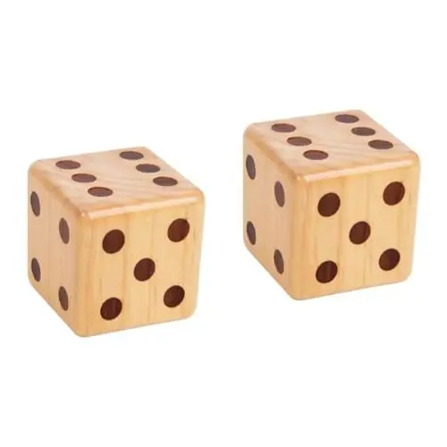 Produktbild: HEMOTON 2 STK große Würfel jucarii pentru copii hühner Spielzeug Game of dice barzubehör Tischspielzeug spielewürfel Freizeitspielzeug Holzwürfel Würfel Spielzeug Spiel Würfel Bambus