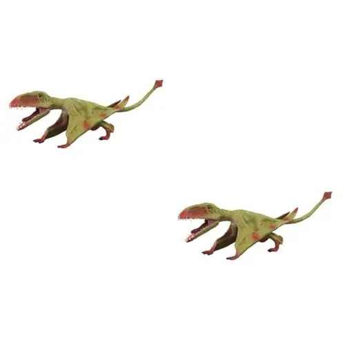 Produktbild: HEMOTON 2 STK lebendiges Dinosauriermodell Dinosaur Toys Dinosaur Spielzeug lebensechtes Dinosauriermodell Flugsaurier-Dekoration Flugsaurierspielzeug Pterodaktylus-Modell Green