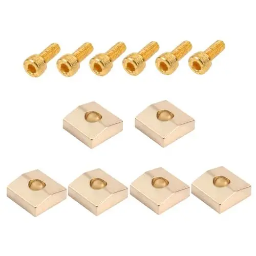 Produktbild: HEMOTON Sicherungsmutternschrauben Für E-gitarren 6-tlg. Mutternblockschrauben-set Aus Eisen
