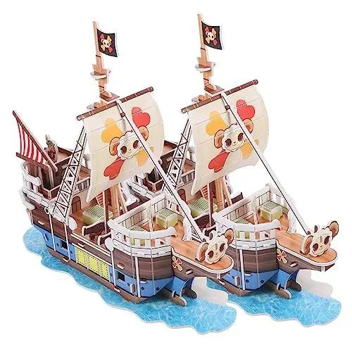 Produktbild: HEMOTON 2 Sätze Piratenschiff-Puzzle 3D-Puzzles Für Kinder 3D-rätsel Modellbausätze Für Erwachsene Coole Rätsel Für Erwachsene Einzigartige Rätsel Für Erwachsene Puzzle Für Kinder Papier