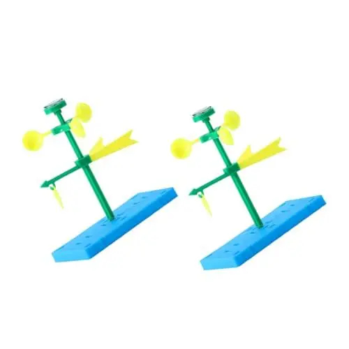 Produktbild: HEMOTON 2 Sätze Windfahne Wetterstation Für Kinder Experimentierzubehör Kinder Wetterfahne Heimdekorationen Wetterstation Spielzeug Wissenschaftliches Lernspielzeug Windanzeige Plastik