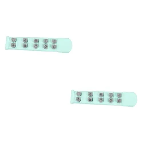 Produktbild: HEMOTON 2 Stück Gitarre Finger Gitarre Akkord Trainer Gitarre Linke Hand Trainer Gitarre Übungszubehör Fingertrainer Praktischer Fingertrainer Gitarrenzubehör Werkzeug Grün Abs