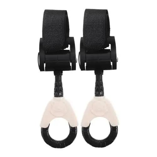 Produktbild: HEMOTON 2 Stück Kinderwagen-aufhängehaken, Einkaufstütenhalter, Griff, Trägerwerkzeug, Mehrzweck-schnappverschluss, Großer Karabiner-clip Für Babytrage, Fahrrad, Auto, Kopfstütze