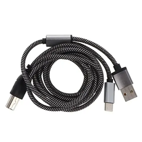 Produktbild: HEMOTON 2st Adapterkabel Midi-otg-kabel Usb-mikrofon Usb-druckerkabel Usb-y-kabel Midi-kabel Midi Zu Usb Kabel Usb-adapter C Usb-kabel Usb-midi-adapter Usb-b Auf Usb-c Black Audioleitung