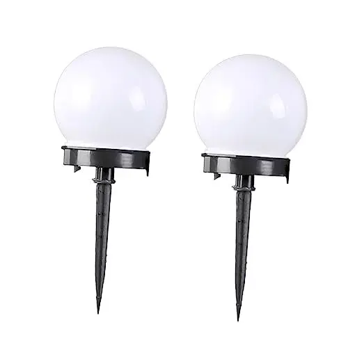 Produktbild: HEMOTON Solar Globe Lights Outdoor 2 Pack Runde Rasenlampe für Garten Hof und Landschaft